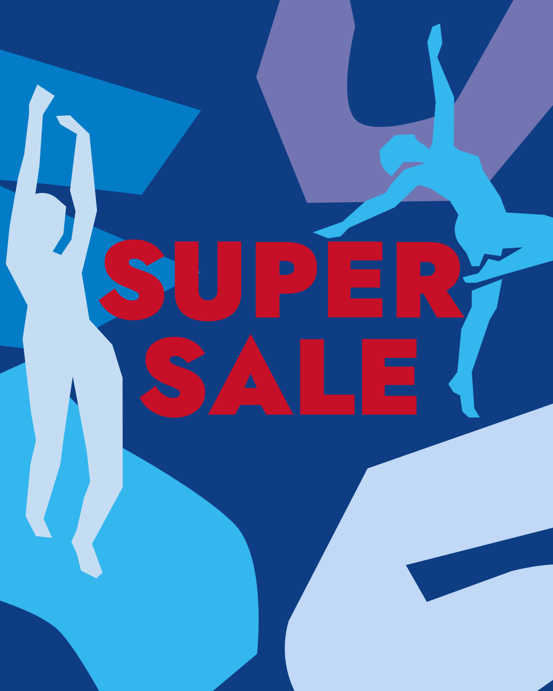 Super Sale red and blue