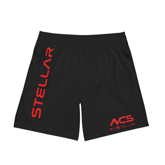 Stellar Men's Elastic Beach Shorts Blk/Red